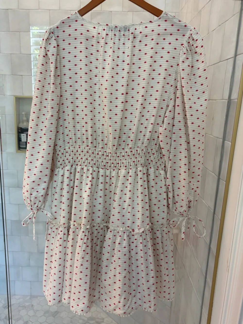 GUC HUNTER BELL Ellison Dress. Off White/Red Dots. Size XL. Retail price $395. - Picture 6 of 7